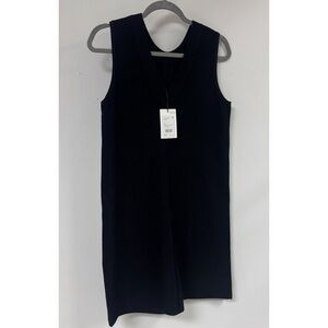 Theory Easy Crew Knit Dress in Black.
